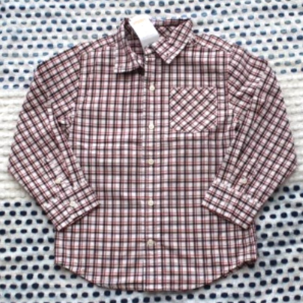 NEW Gymboree Long Sleeve Plaid Shirt
